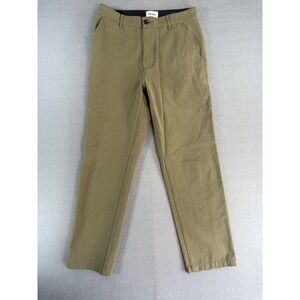 Rhythm Pants Mens 28 Green Regular Fit Canvas Chino‎ Straight Leg Casual